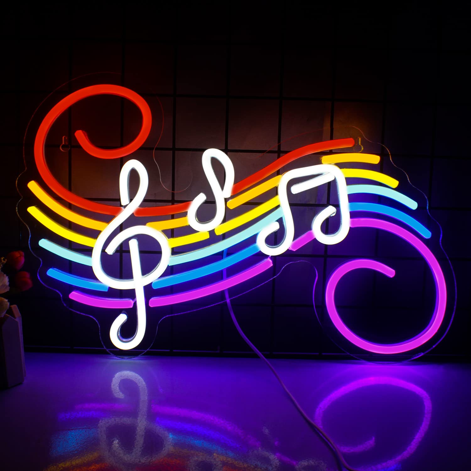 Wedding Led - Enseigne néon notes de musique personnalisable,