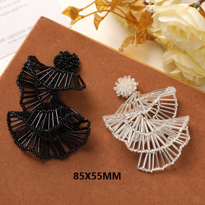 Supplier Wedding - Perles de verre noires, pendentif en