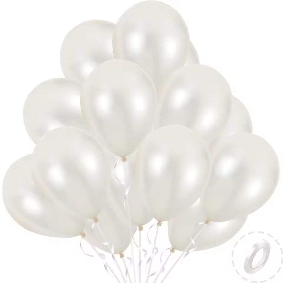 Wedding Balloon Arch - 21 pièces ballons blancs nacrés 5/10/12