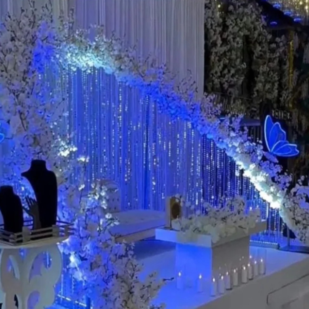 Wedding Balloon Arch - Support d'affichage en acrylique avec perles