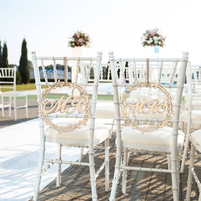 Wedding Supply Rentals - Pendentif de chaise en bois pour