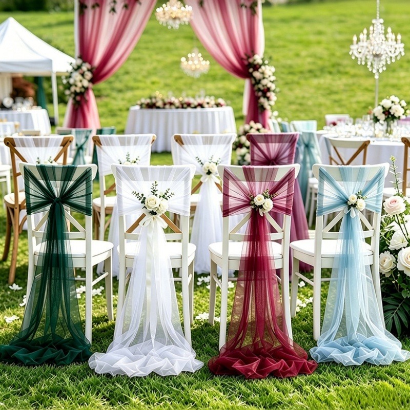 Wedding Ceremony Supply - Rouleau de tissu en tulle suisse