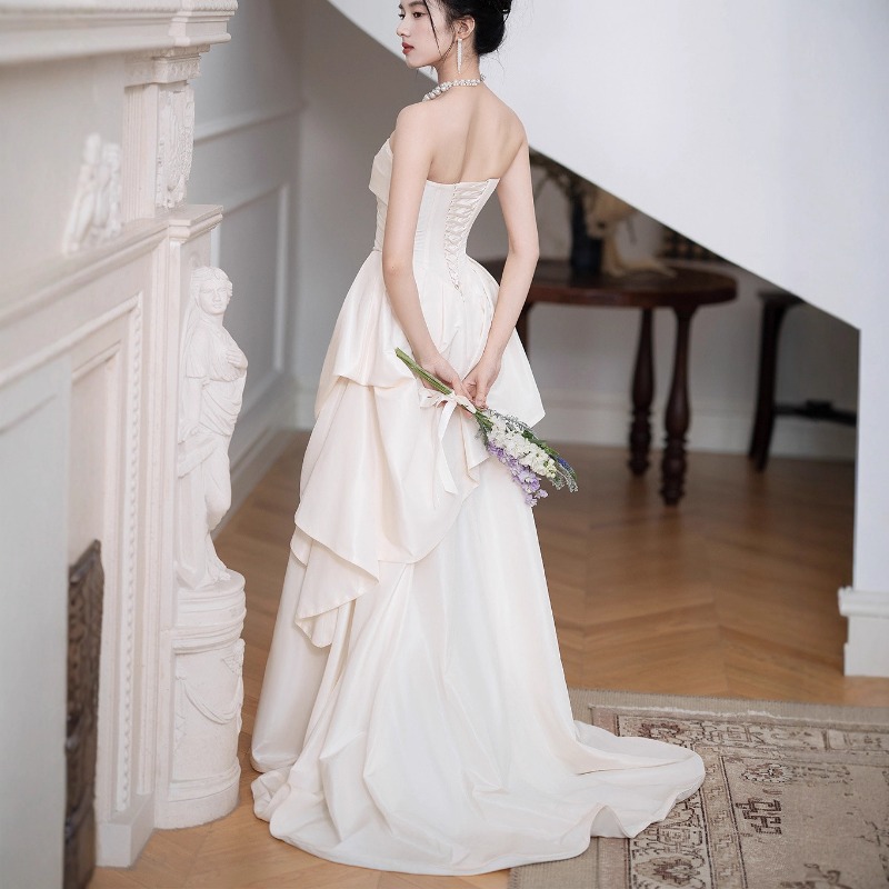 Wedding Led - Robe de mariée sans bretelles française,