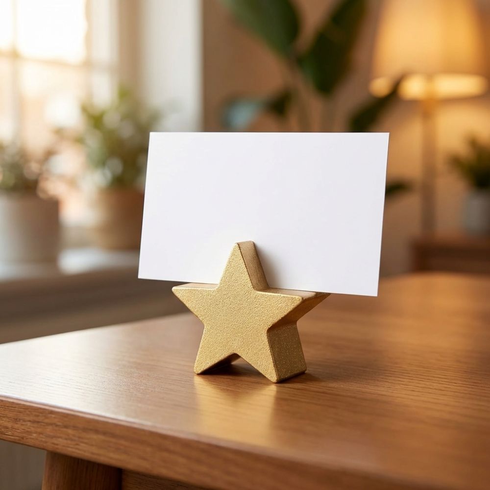Table Number Gold - 12 supports de cartes de table