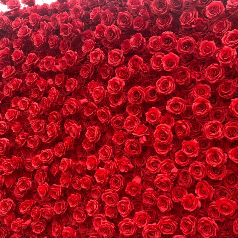 Uflower rouge Rose 5D tissu fl - Wedding Backdrop Curtain avis et prix