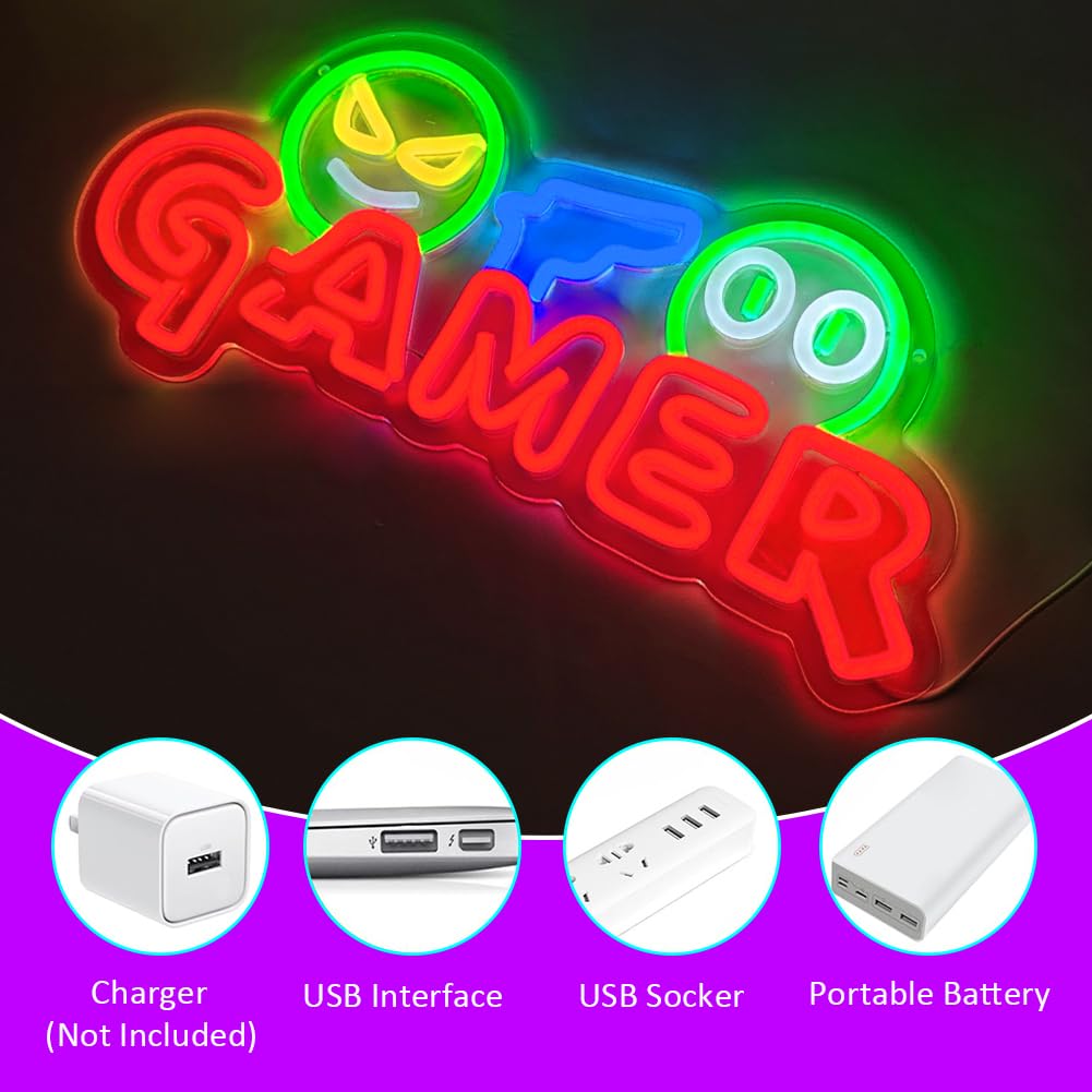 Enseigne néon LED Gamer, Lampe - Wedding Led avis et prix