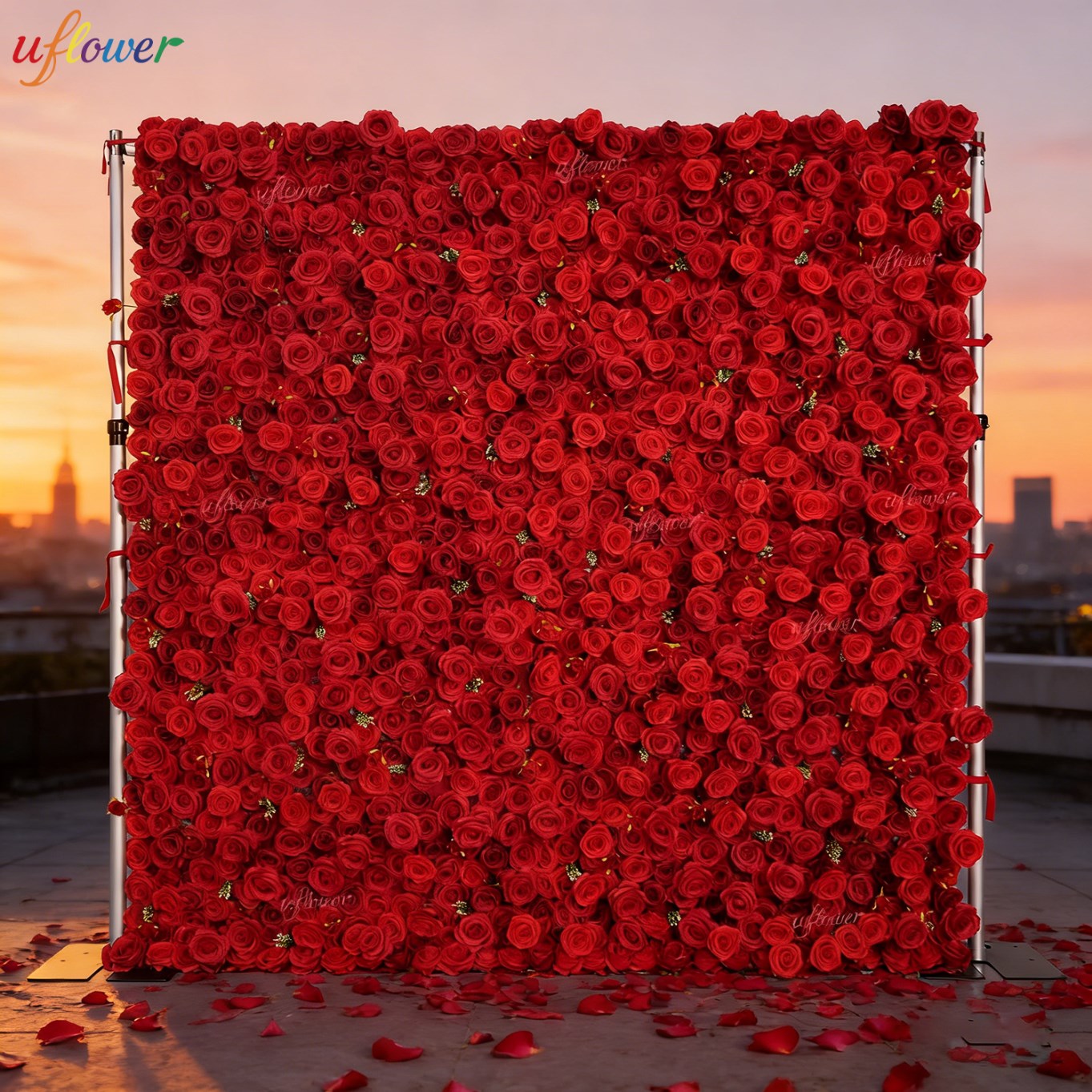 Mur floral artificiel Uflower  - Wedding Backdrop Curtain avis et prix