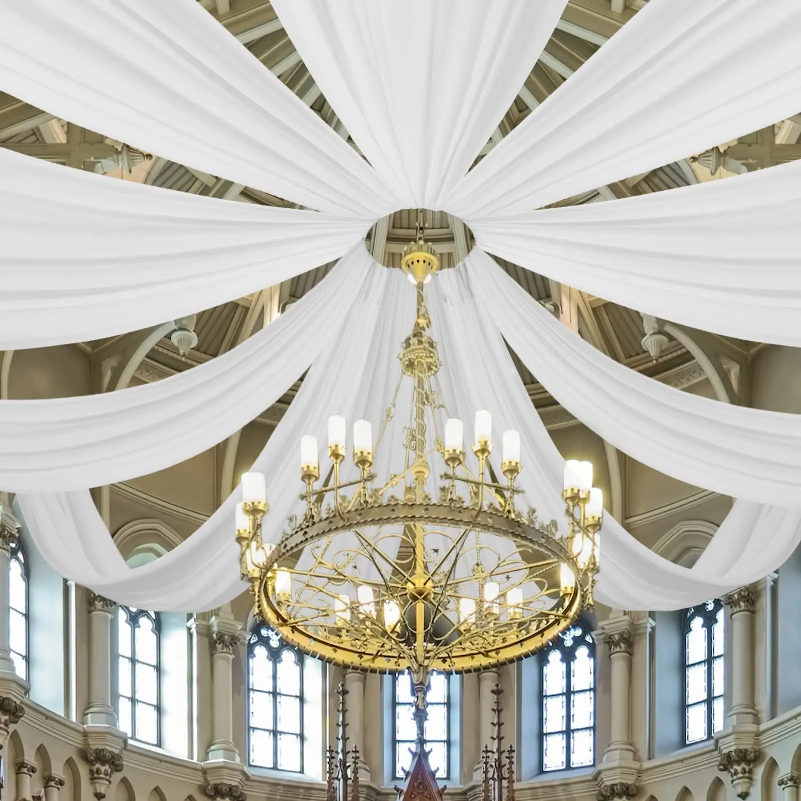 Robe de mariée blanche, draper - Wedding Backdrop Curtain avis et prix