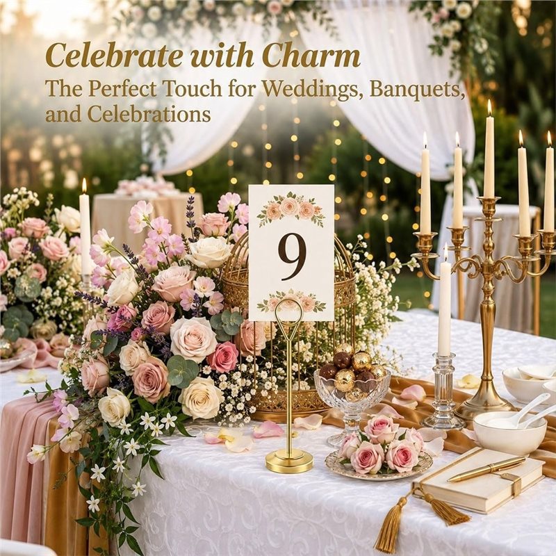 [A92P!】 Porte-photos robustes  - Table Number Gold avis et prix