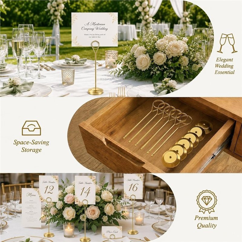 [A92P!】 Porte-photos robustes  - Table Number Gold avis et prix
