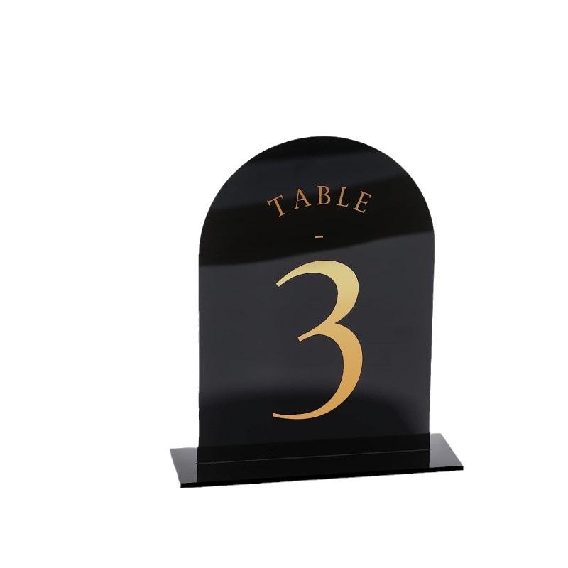 Numéros de table arqués en acr - Table Number Gold avis et prix