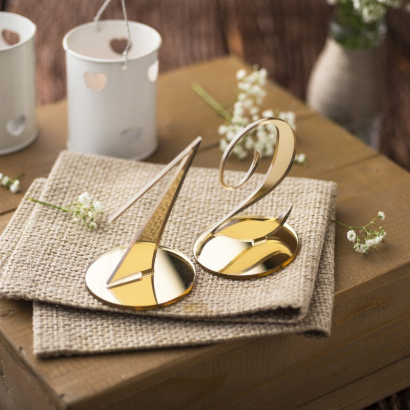 Numéros de Table Mariage Acryl - Table Number Gold avis et prix