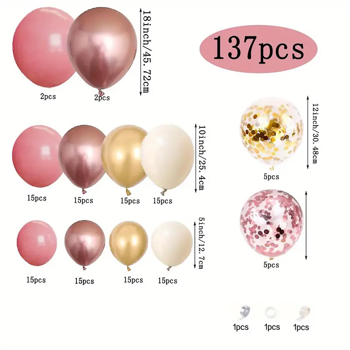 Guirlande de ballons en Latex, - Wedding Day Supply Kit avis et prix