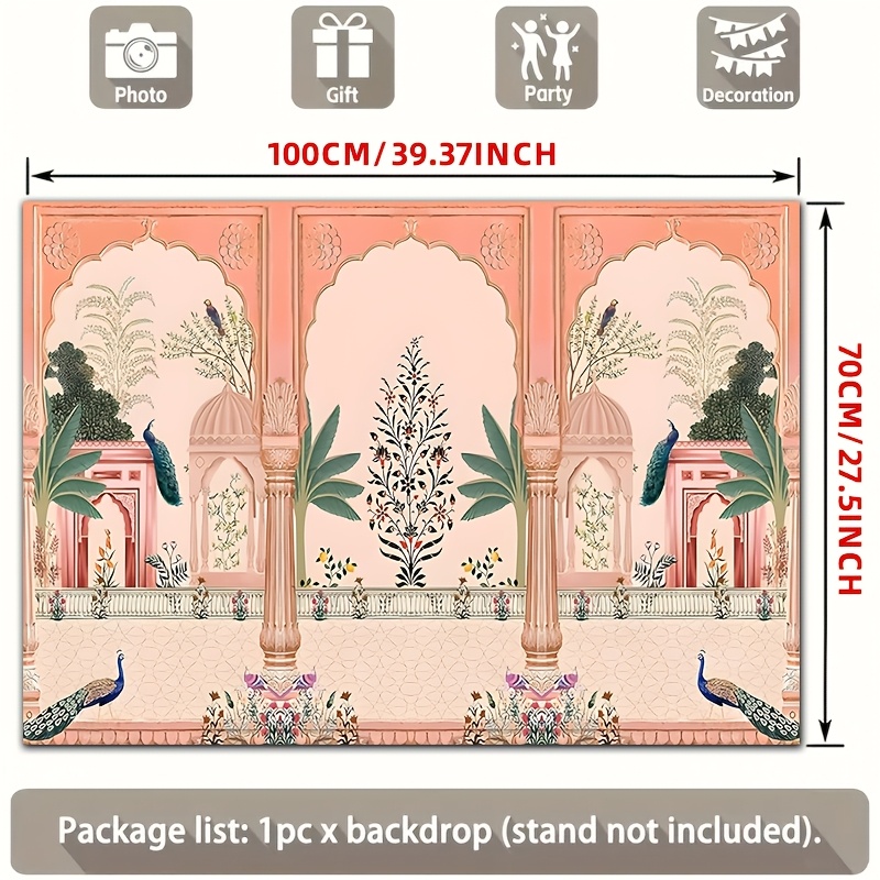 Toile de fond ornée motif flor - Wedding Backdrop Curtain avis et prix